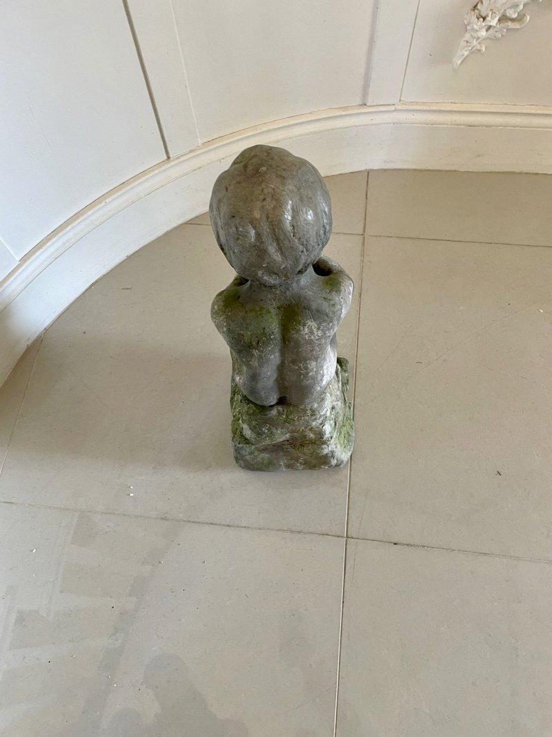 Unusual Antique Victorian Quality Lead Satyr Musician - Image 5